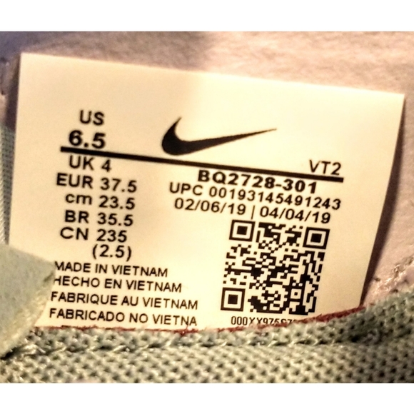 Nike React Element 55 Running Sneakers Teal White Women's Size 6.5 BQ2728-301 - Picture 7 of 8